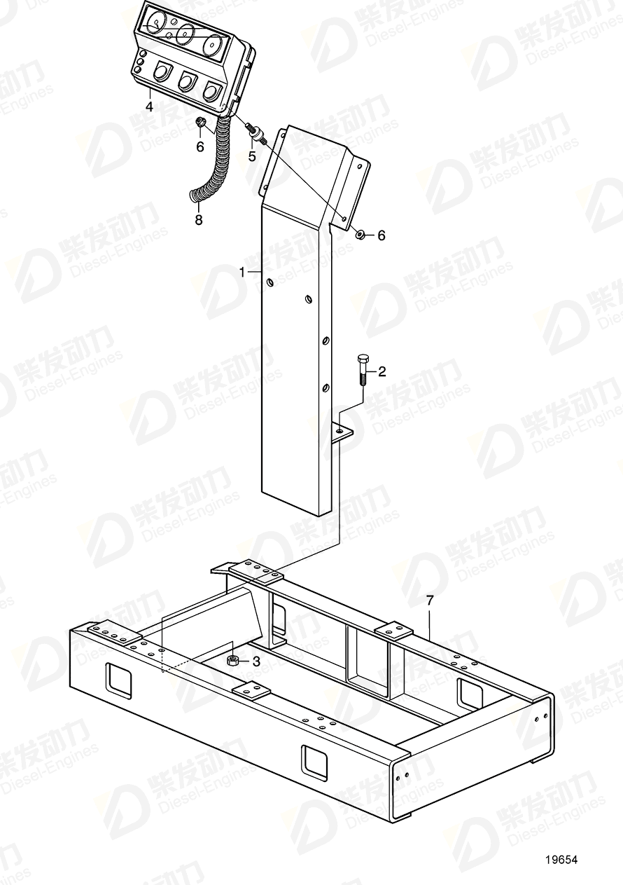 VOLVO Flange nut 993786 Drawing